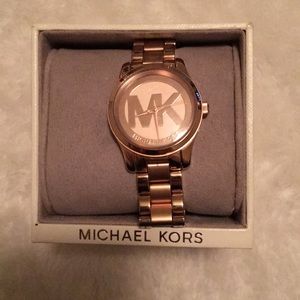 Michael kors rose gold plated watch